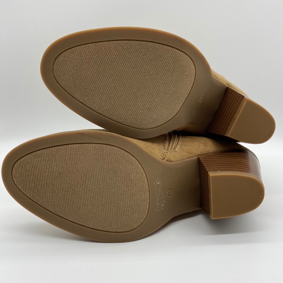 Torrid Beige Faux Suede Side Bow Ankle Bootie - Picture 11 of 16